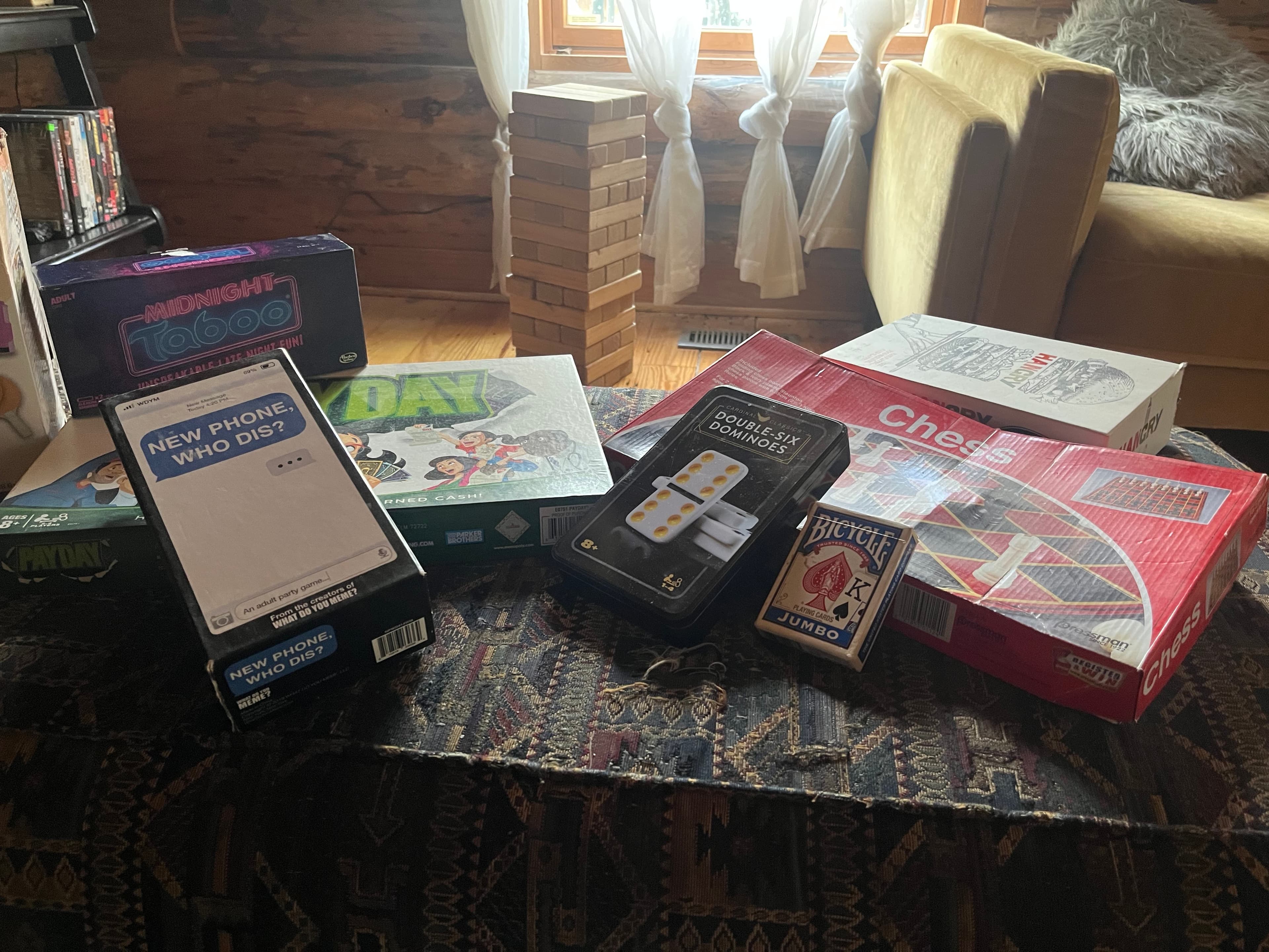 Board games and Jenga collection